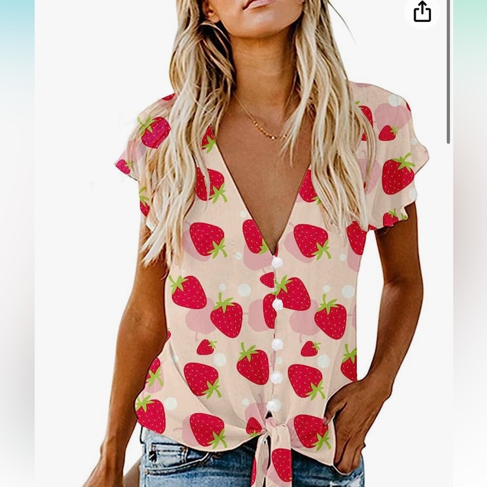 Strawberry shirt/blouse